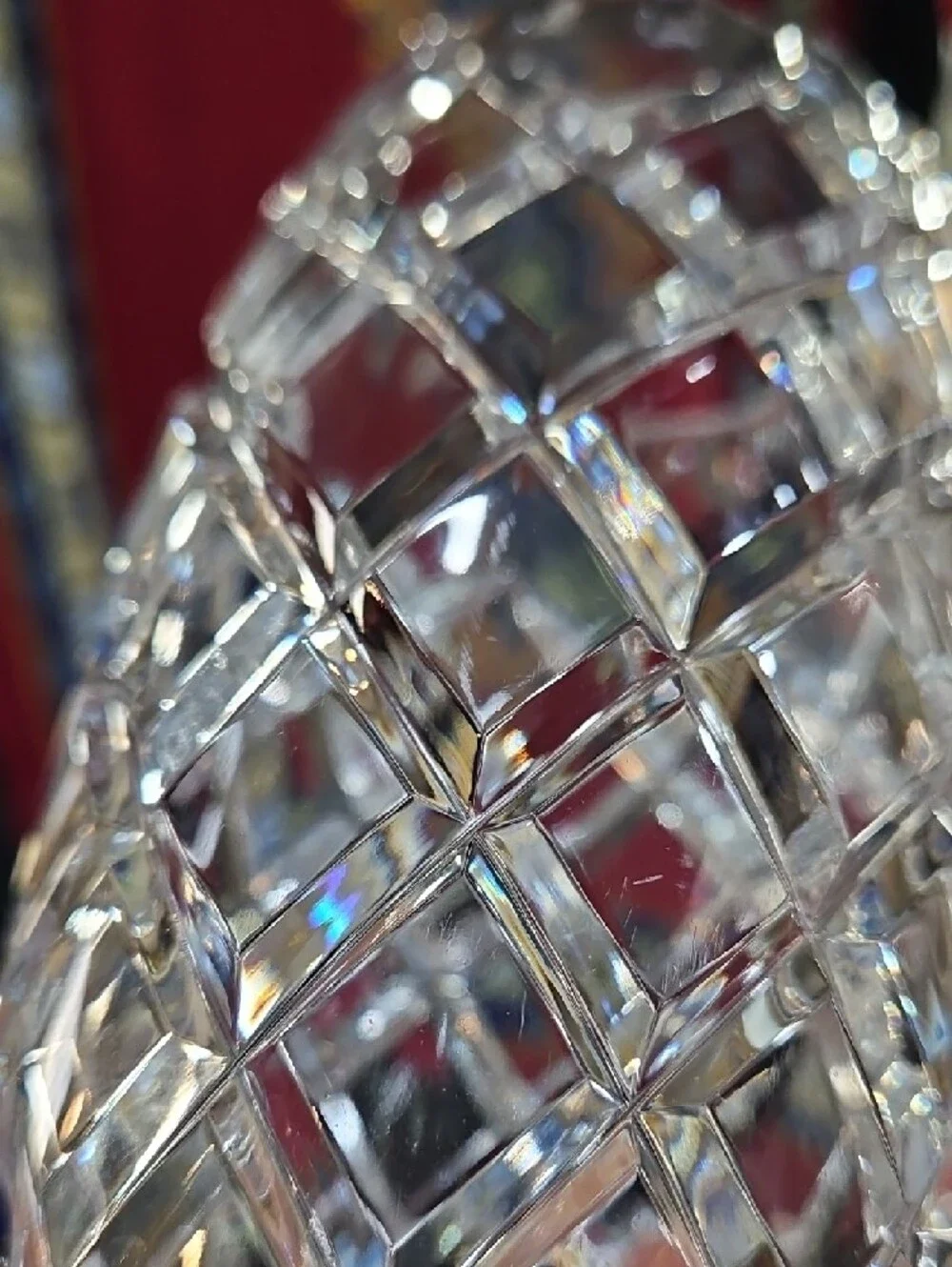 Vintage Kusak Glass Works Hand Cut Crystal Berlin Pattern Bohemian Vase, #1